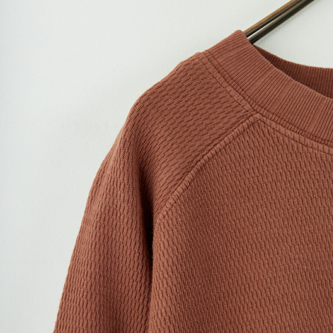 KHA:KI [カーキ] ハニカム8分袖トップス [MIL25FCS3467] BROWN