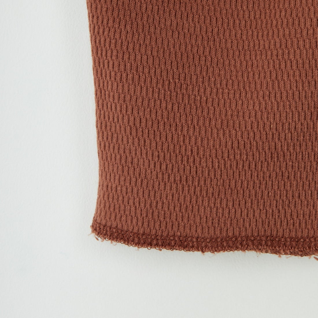 KHA:KI [カーキ] ハニカム8分袖トップス [MIL25FCS3467] BROWN
