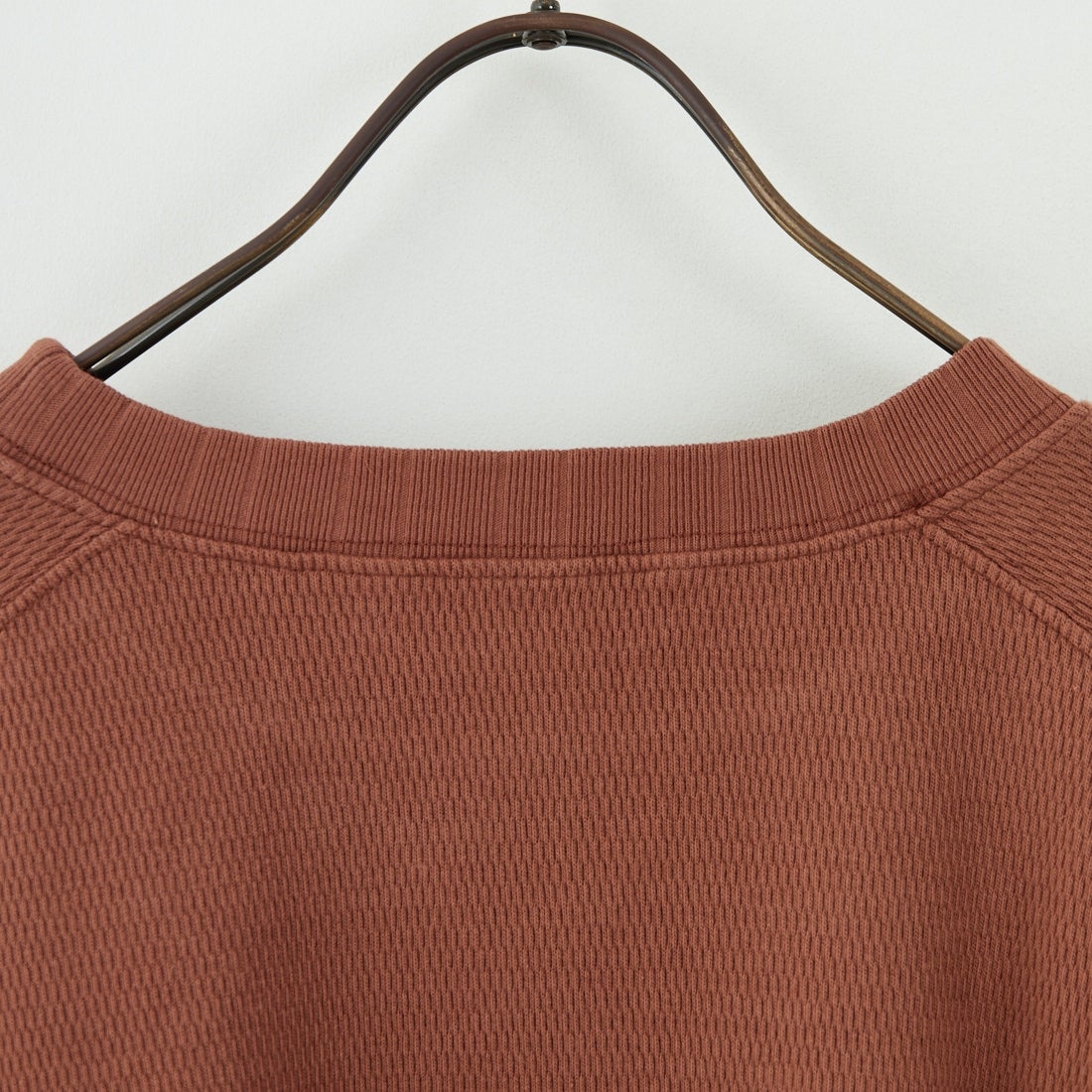 KHA:KI [カーキ] ハニカム8分袖トップス [MIL25FCS3467] BROWN