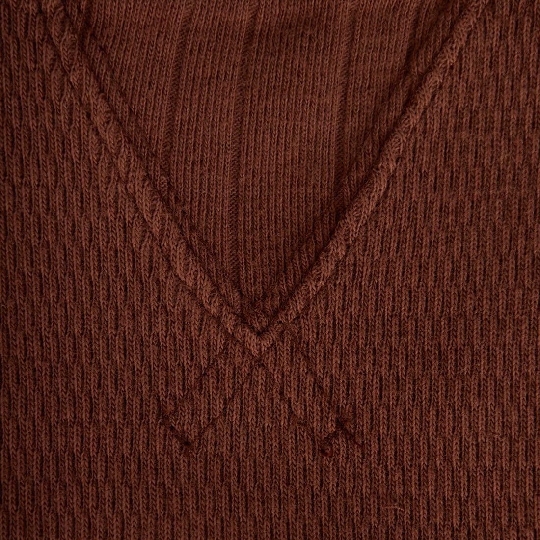 KHA:KI [カーキ] ハニカム8分袖トップス [MIL25FCS3467] BROWN