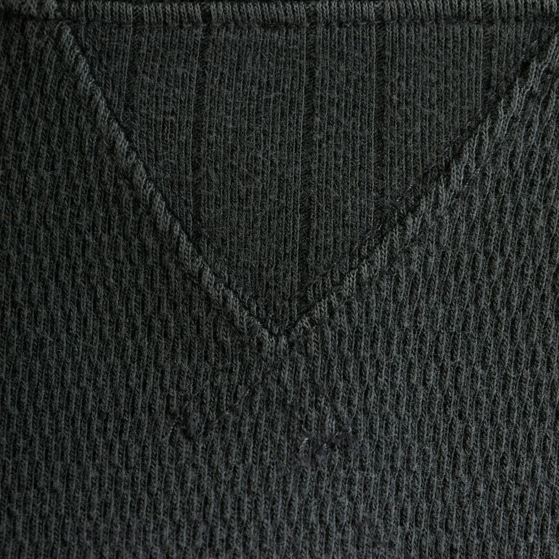 KHA:KI [カーキ] ハニカム8分袖トップス [MIL25FCS3467] BLACK