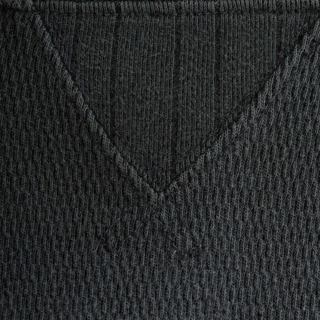 KHA:KI [カーキ] ハニカム8分袖トップス [MIL25FCS3467] BLACK