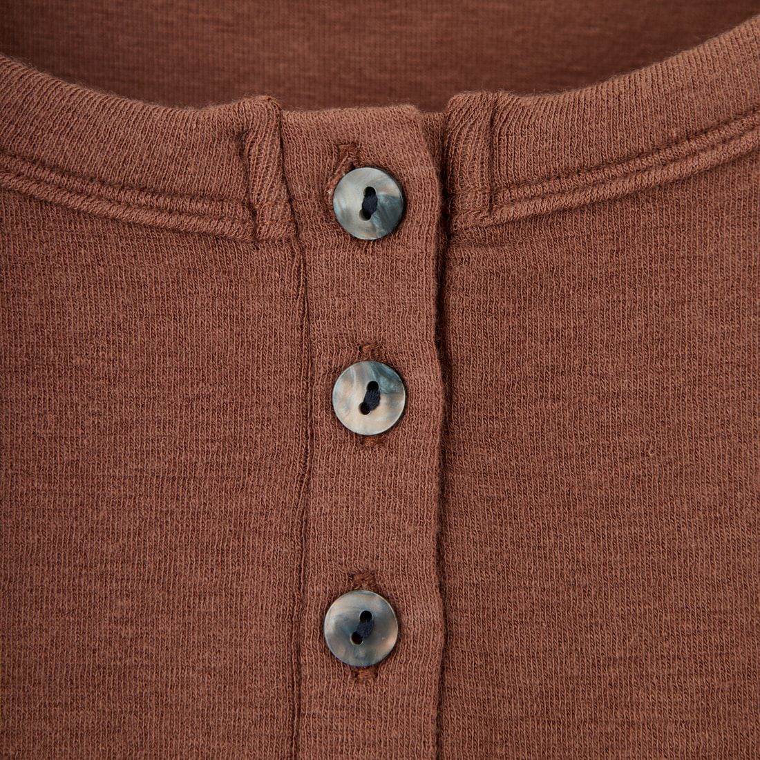 KHA:KI [カーキ] ヘンリーネックカットソー [MIL25FCS3464] BROWNRED