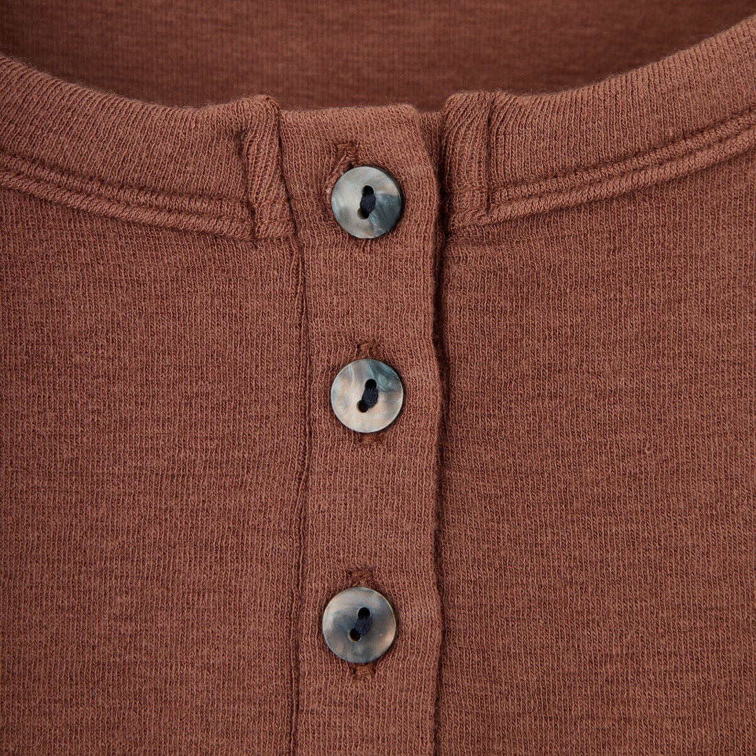 KHA:KI [カーキ] ヘンリーネックカットソー [MIL25FCS3464] BROWNRED