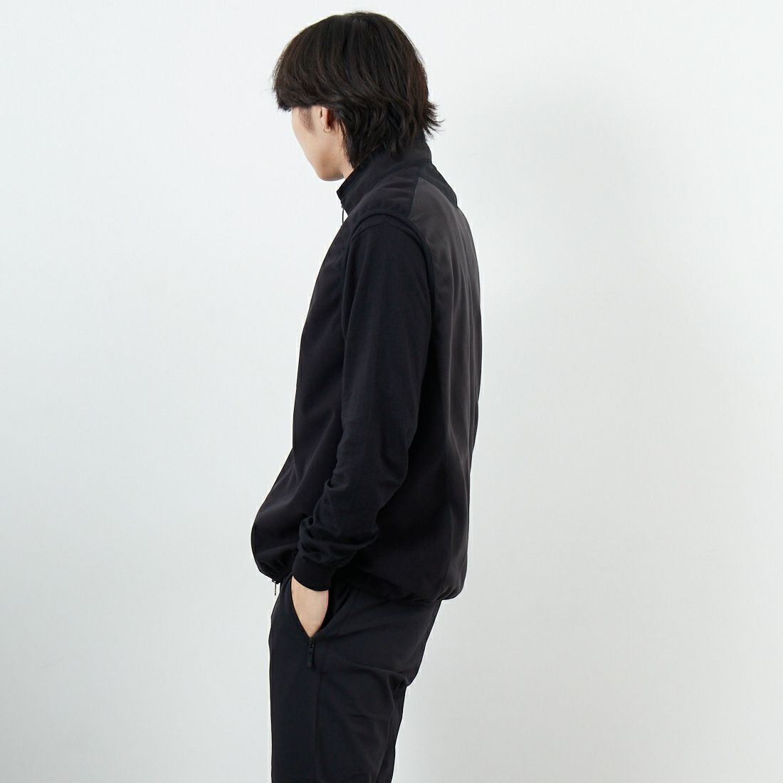 THE NORTH FACE [ザ ノースフェイス] ウィンドストッパーエンライドベスト [NL72562] K &&モデル身長：179cm 着用サイズ：M&&