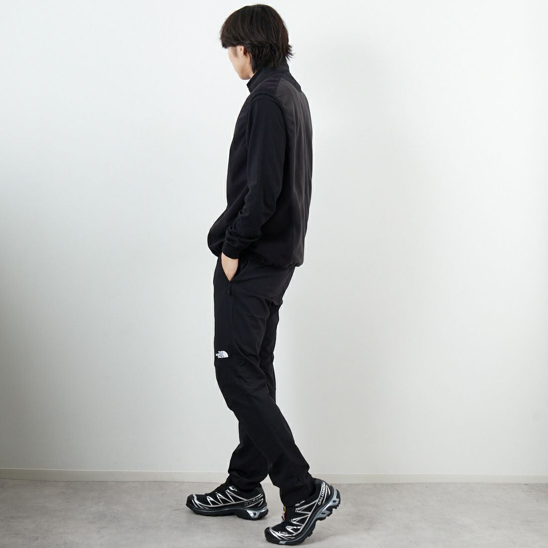 THE NORTH FACE [ザ ノースフェイス] ウィンドストッパーエンライドベスト [NL72562] K &&モデル身長：179cm 着用サイズ：M&&