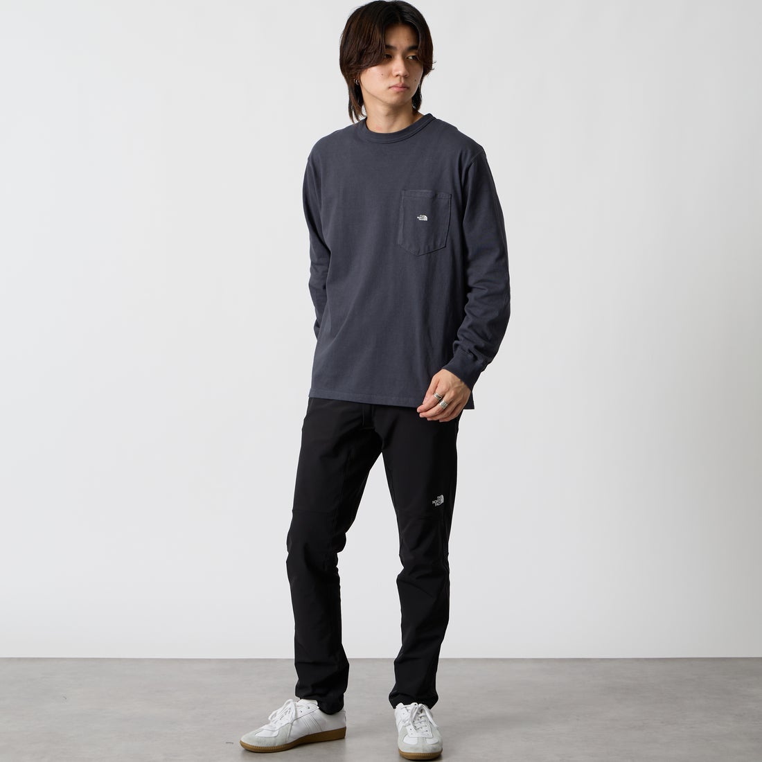 THE NORTH FACE [ザ ノースフェイス] アルパインライトパンツ [NB82501] K &&モデル身長：177cm 着用サイズ：M&&