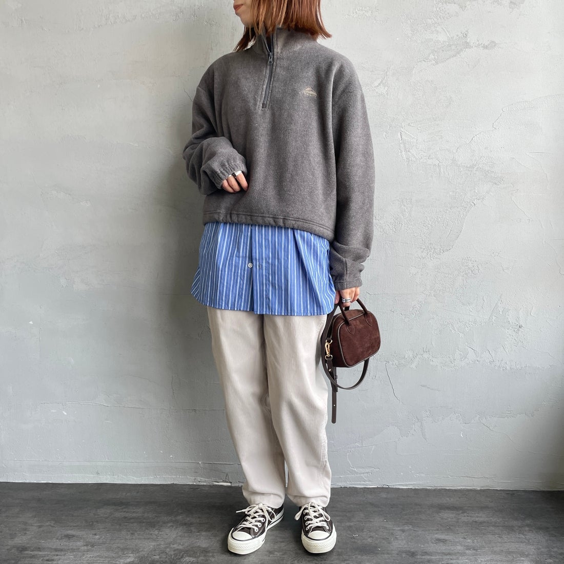 GRAMiCCi [グラミチ] 別注 コーデュロイ エブリデイパンツ [GUP5-F1022-JF] BONE &&モデル身長：158cm 着用サイズ：S&&