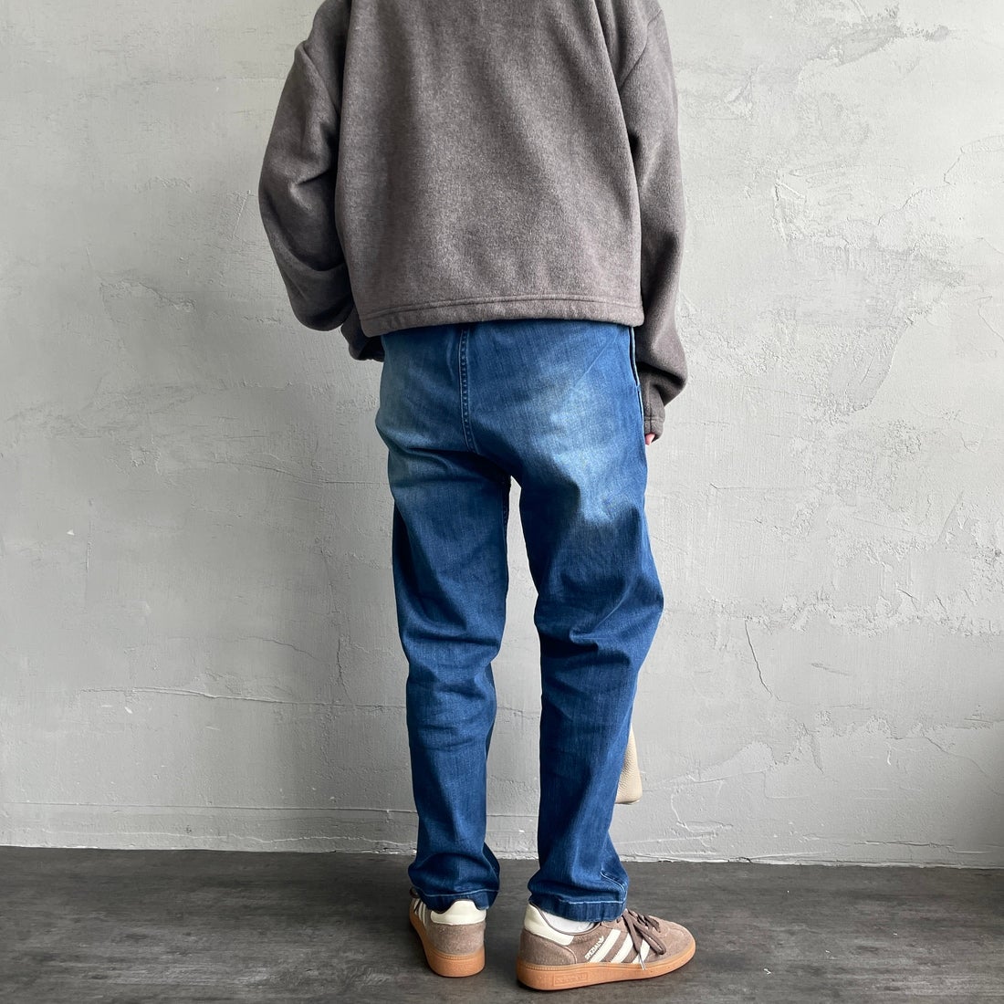 GRAMiCCi [グラミチ] 別注 ストレッチデニム エブリデイパンツ [GUP5-F1023-JF] D.USED BLU &&モデル身長：158cm 着用サイズ：S&&