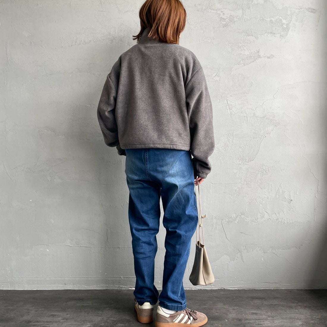 GRAMiCCi [グラミチ] 別注 ストレッチデニム エブリデイパンツ [GUP5-F1023-JF] D.USED BLU &&モデル身長：158cm 着用サイズ：S&&