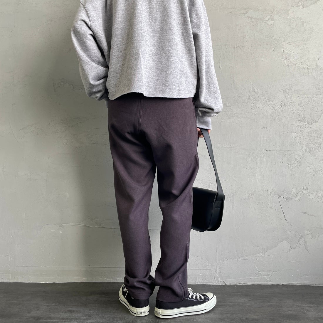 GRAMiCCi [グラミチ] 別注 ウールライク エブリデイパンツ [GUP5-F1024-JF] CHARCOAL &&モデル身長：158cm 着用サイズ：S&&