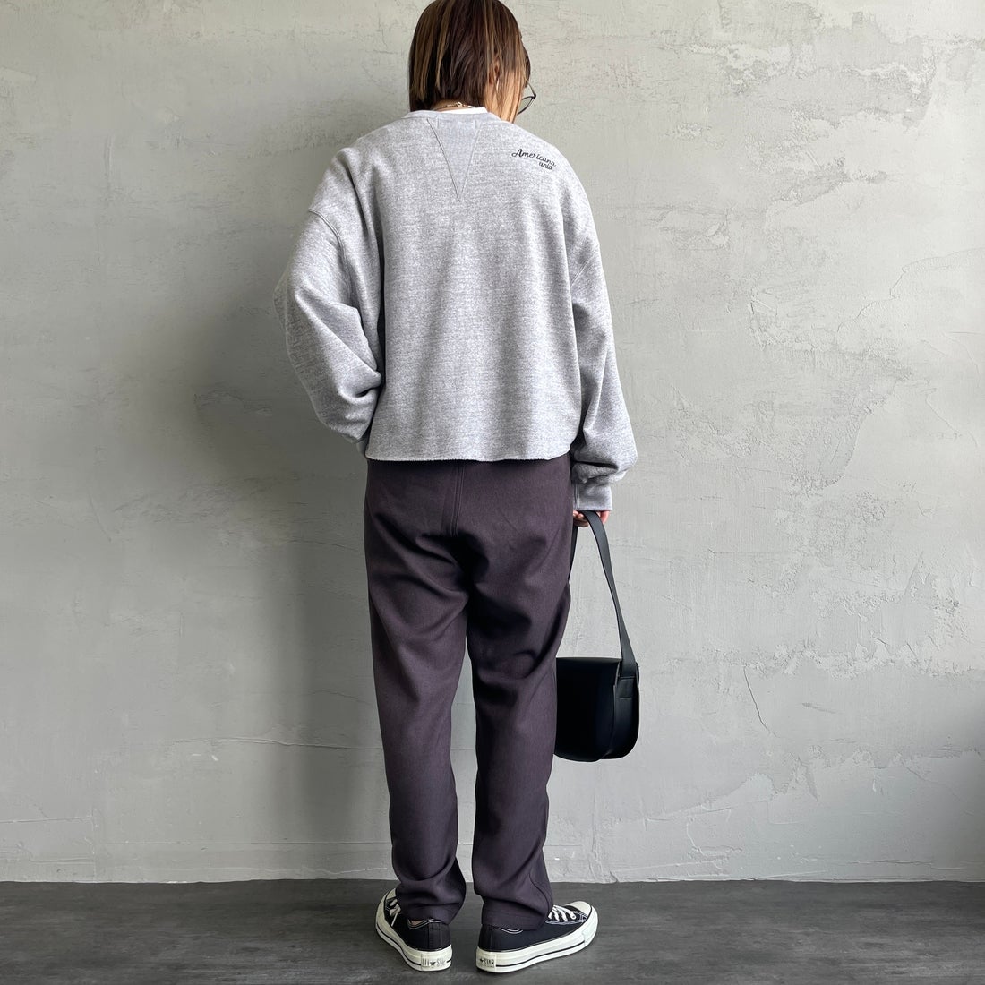 GRAMiCCi [グラミチ] 別注 ウールライク エブリデイパンツ [GUP5-F1024-JF] CHARCOAL &&モデル身長：158cm 着用サイズ：S&&