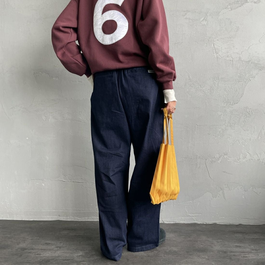 GRAMiCCi [グラミチ] 別注 ワイドデニムパンツ [GUP5-F1089-JF] ONE WASH &&モデル身長：160cm 着用サイズ：S&&