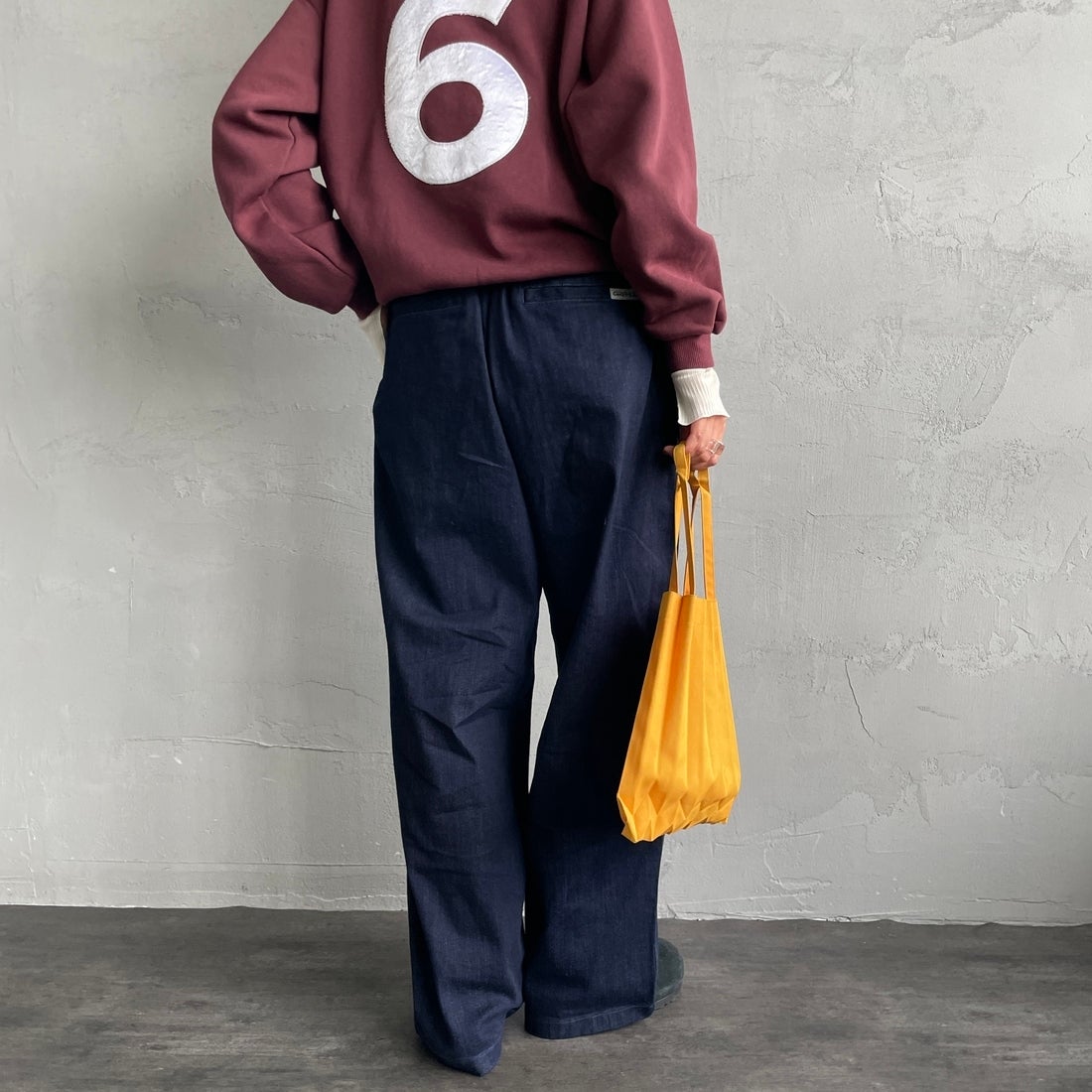 GRAMiCCi [グラミチ] 別注 ワイドデニムパンツ [GUP5-F1089-JF] ONE WASH &&モデル身長：160cm 着用サイズ：S&&