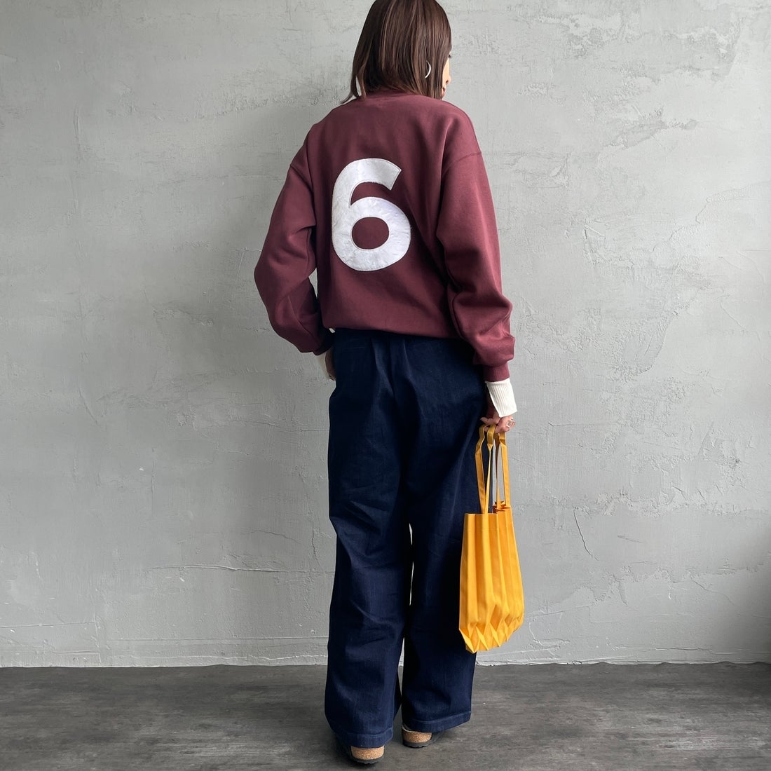 GRAMiCCi [グラミチ] 別注 ワイドデニムパンツ [GUP5-F1089-JF] ONE WASH &&モデル身長：160cm 着用サイズ：XS&&