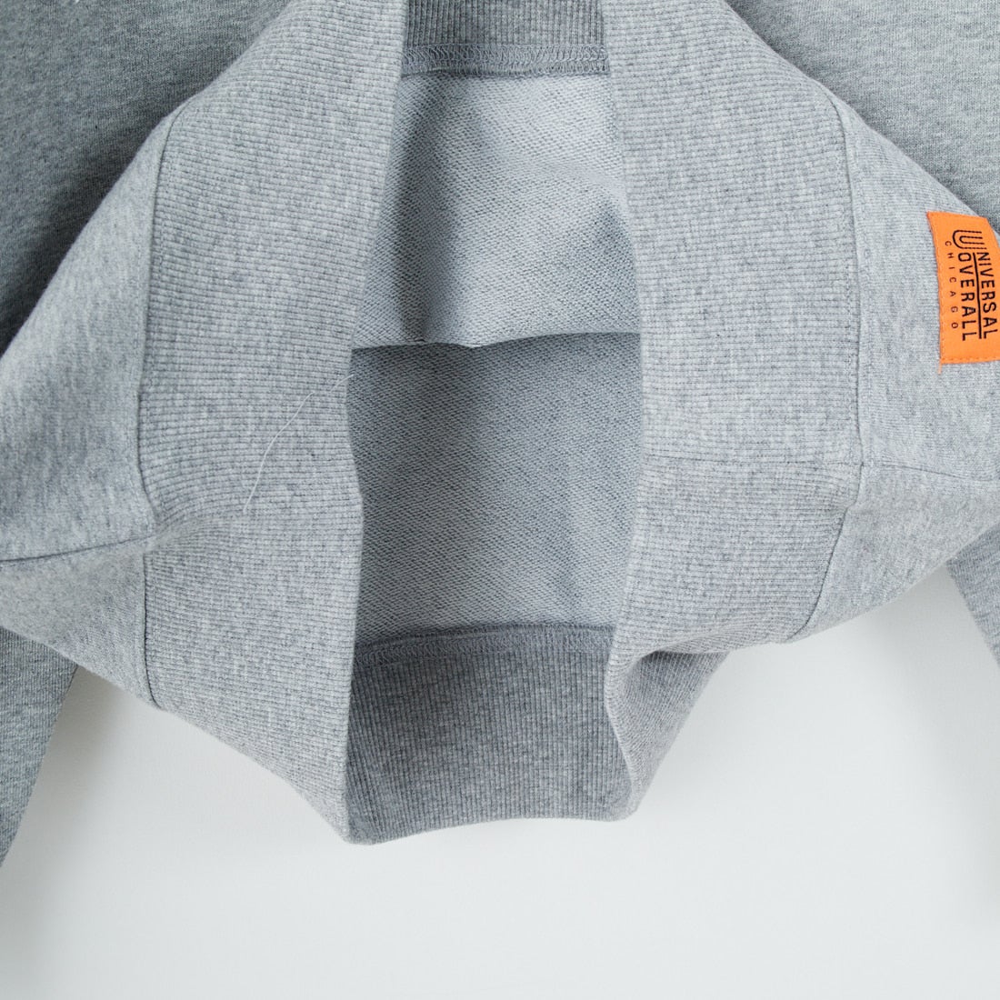 UNIVERSAL OVERALL [ユニバーサルオーバーオール] 別注 カレッジロゴデザイン クルーネックスウェット [U2531228IN-JF] ASH GRY