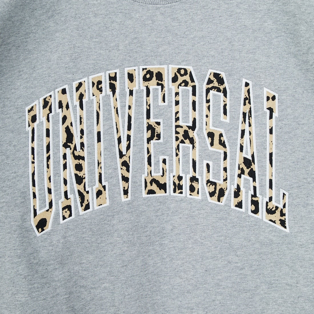 UNIVERSAL OVERALL [ユニバーサルオーバーオール] 別注 カレッジロゴデザイン クルーネックスウェット [U2531228IN-JF] ASH GRY