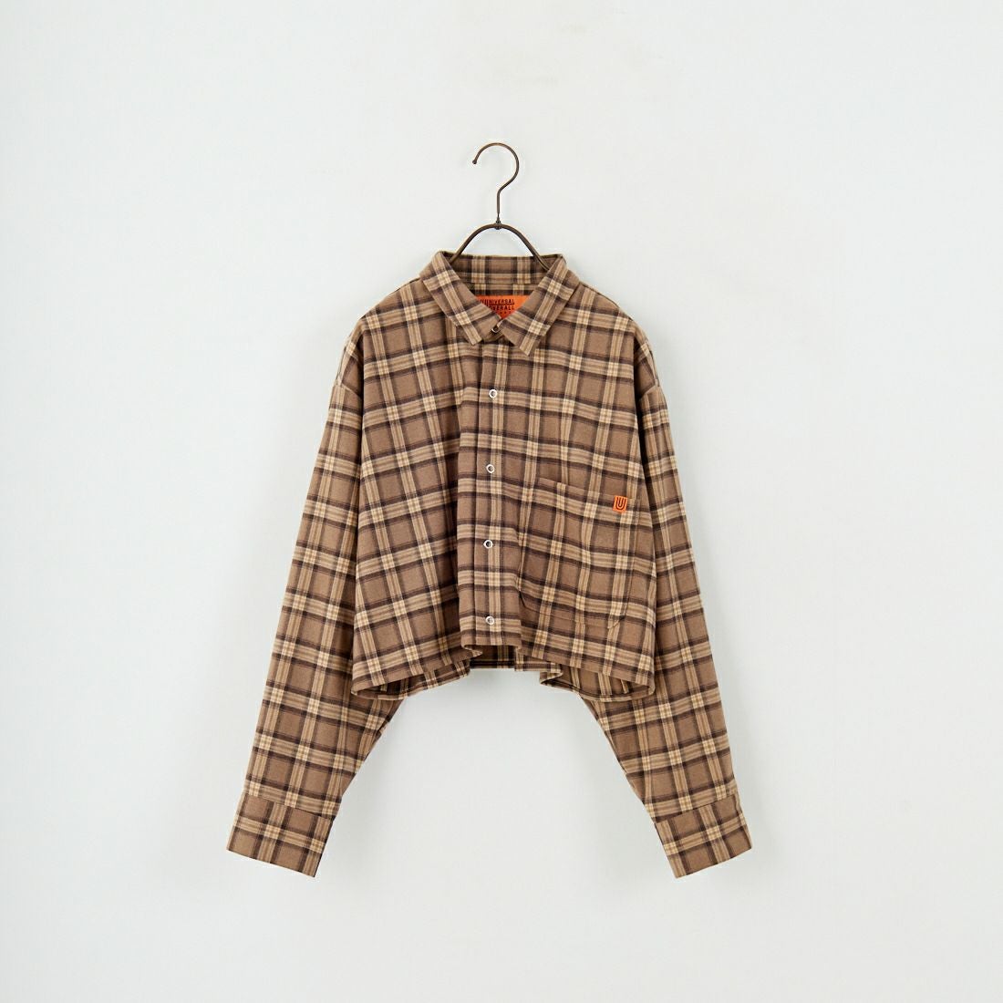 UNIVERSAL OVERALL [ユニバーサルオーバーオール] 別注 ショート丈ビッグポケットシャツ [U2533158IN-JF] BEIGE