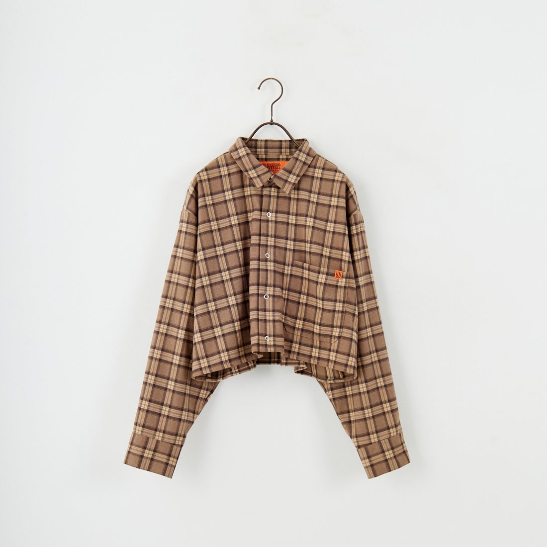 UNIVERSAL OVERALL [ユニバーサルオーバーオール] 別注 ショート丈ビッグポケットシャツ [U2533158IN-JF] BEIGE