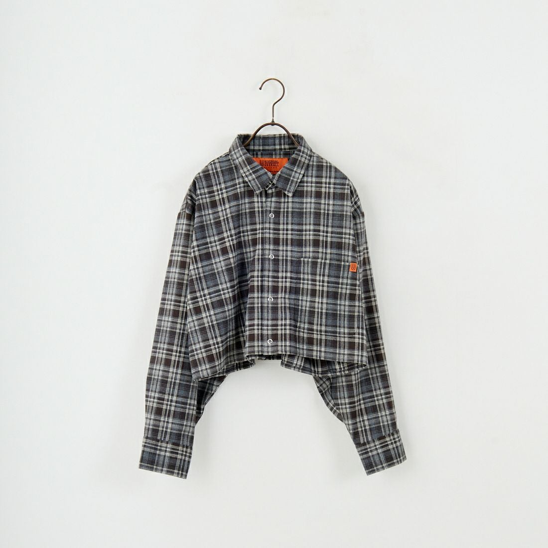 UNIVERSAL OVERALL [ユニバーサルオーバーオール] 別注 ショート丈ビッグポケットシャツ [U2533158IN-JF] GRAY