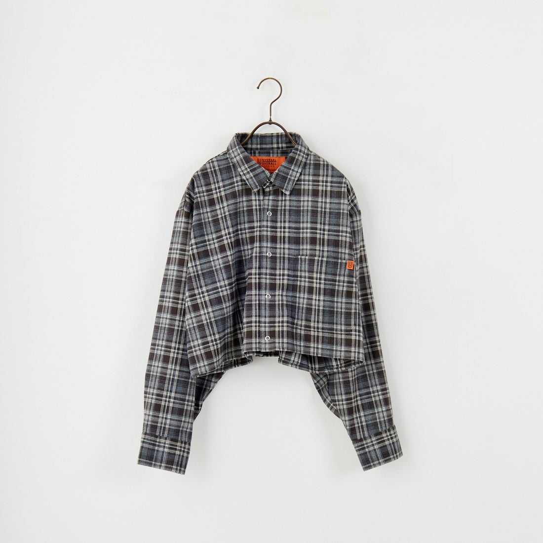 UNIVERSAL OVERALL [ユニバーサルオーバーオール] 別注 ショート丈ビッグポケットシャツ [U2533158IN-JF] GRAY