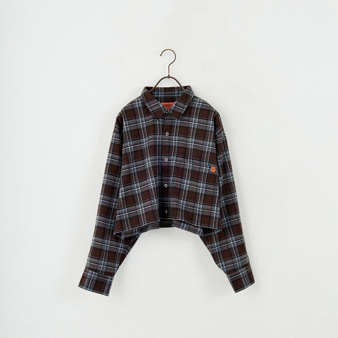 UNIVERSAL OVERALL [ユニバーサルオーバーオール] 別注 ショート丈ビッグポケットシャツ [U2533158IN-JF] BROWN