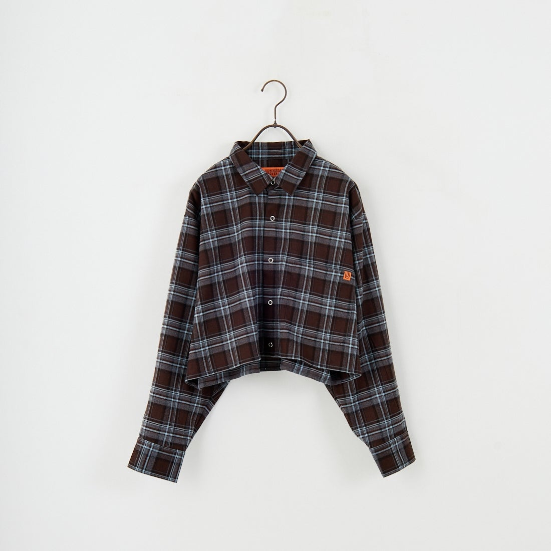 UNIVERSAL OVERALL [ユニバーサルオーバーオール] 別注 ショート丈ビッグポケットシャツ [U2533158IN-JF] BROWN