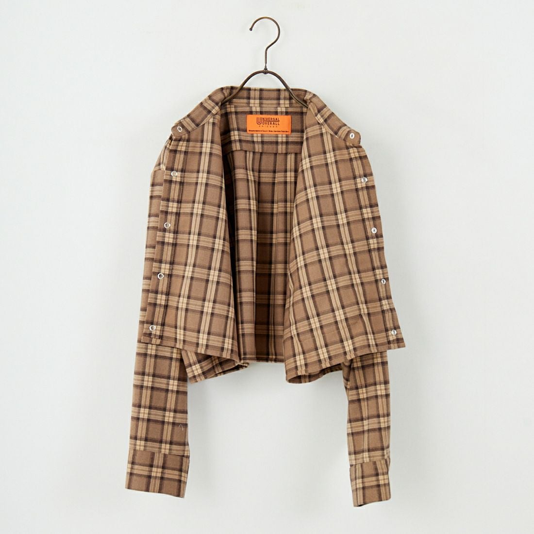 UNIVERSAL OVERALL [ユニバーサルオーバーオール] 別注 ショート丈ビッグポケットシャツ [U2533158IN-JF] BEIGE