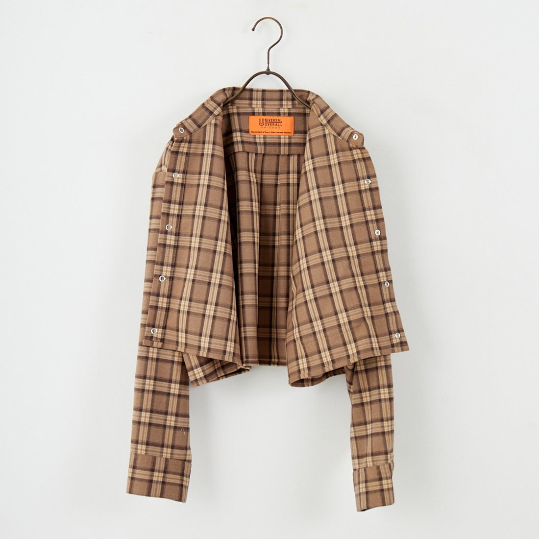 UNIVERSAL OVERALL [ユニバーサルオーバーオール] 別注 ショート丈ビッグポケットシャツ [U2533158IN-JF] BEIGE