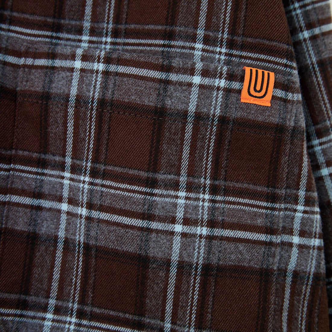 UNIVERSAL OVERALL [ユニバーサルオーバーオール] 別注 ショート丈ビッグポケットシャツ [U2533158IN-JF] BROWN