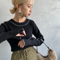 09 BLACK&&モデル身長：150cm 着用サイズ：F&&