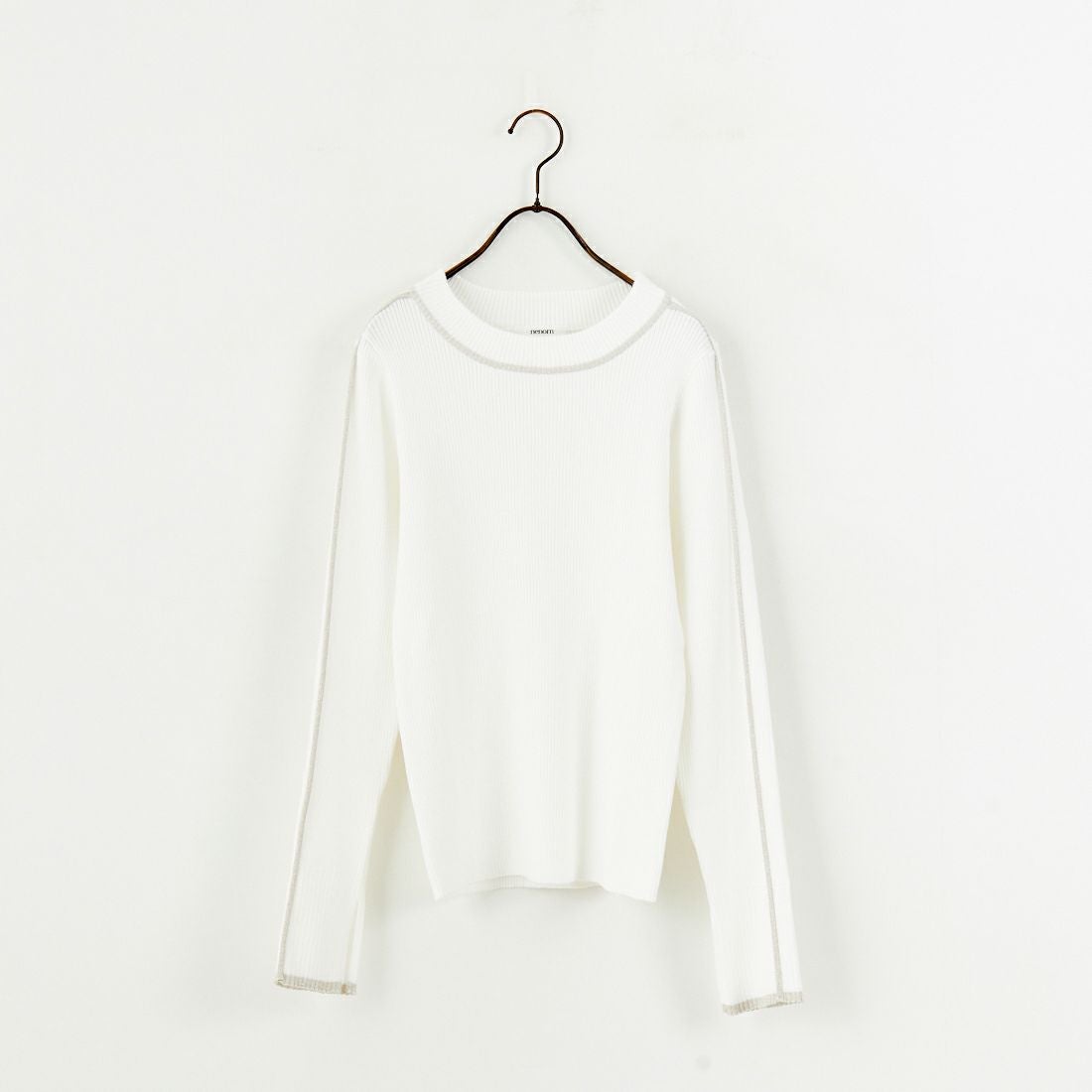 nenom [ネノム] ラメ配色ラインリブニット [NE24131024] 02 OFF