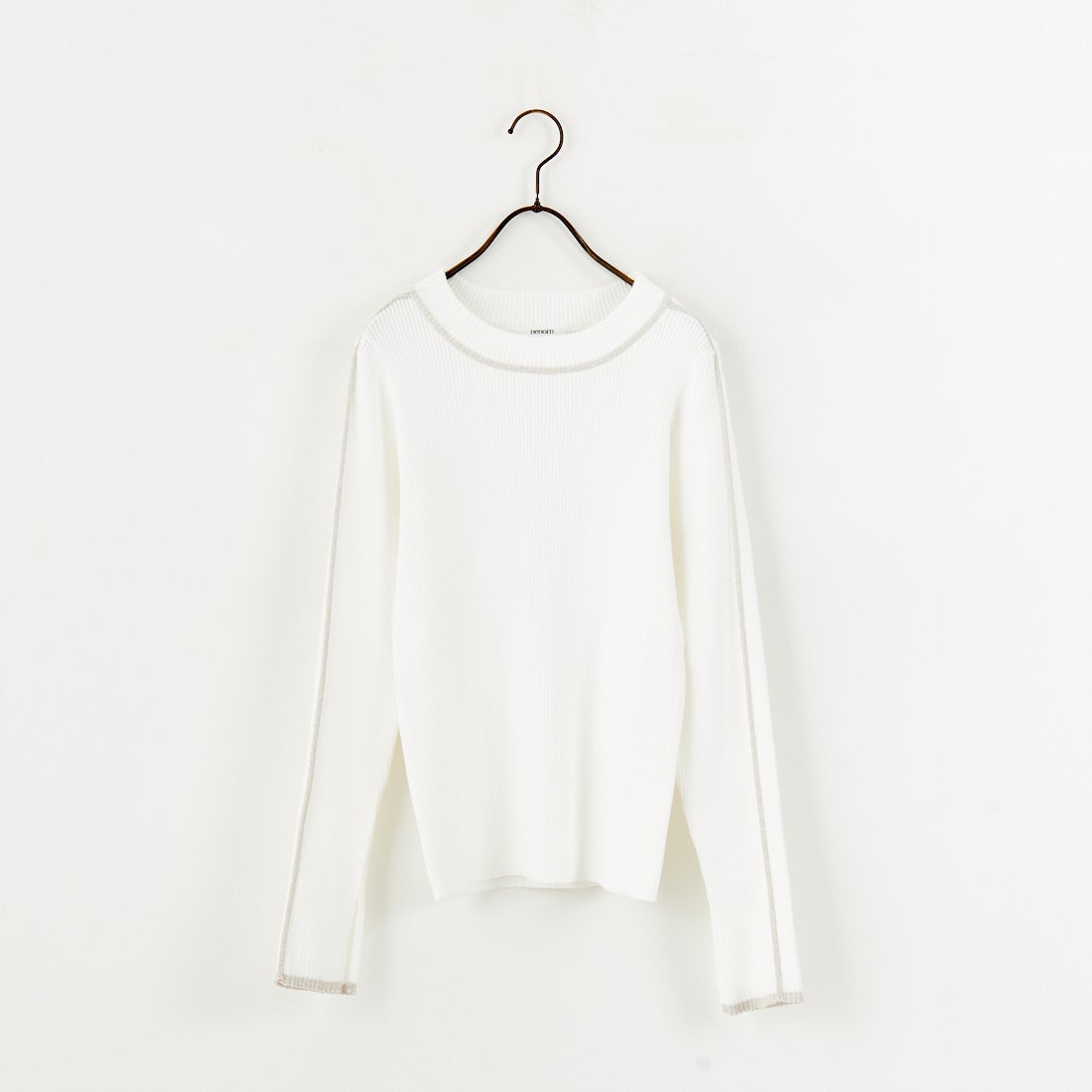 nenom [ネノム] ラメ配色ラインリブニット [NE24131024] 02 OFF