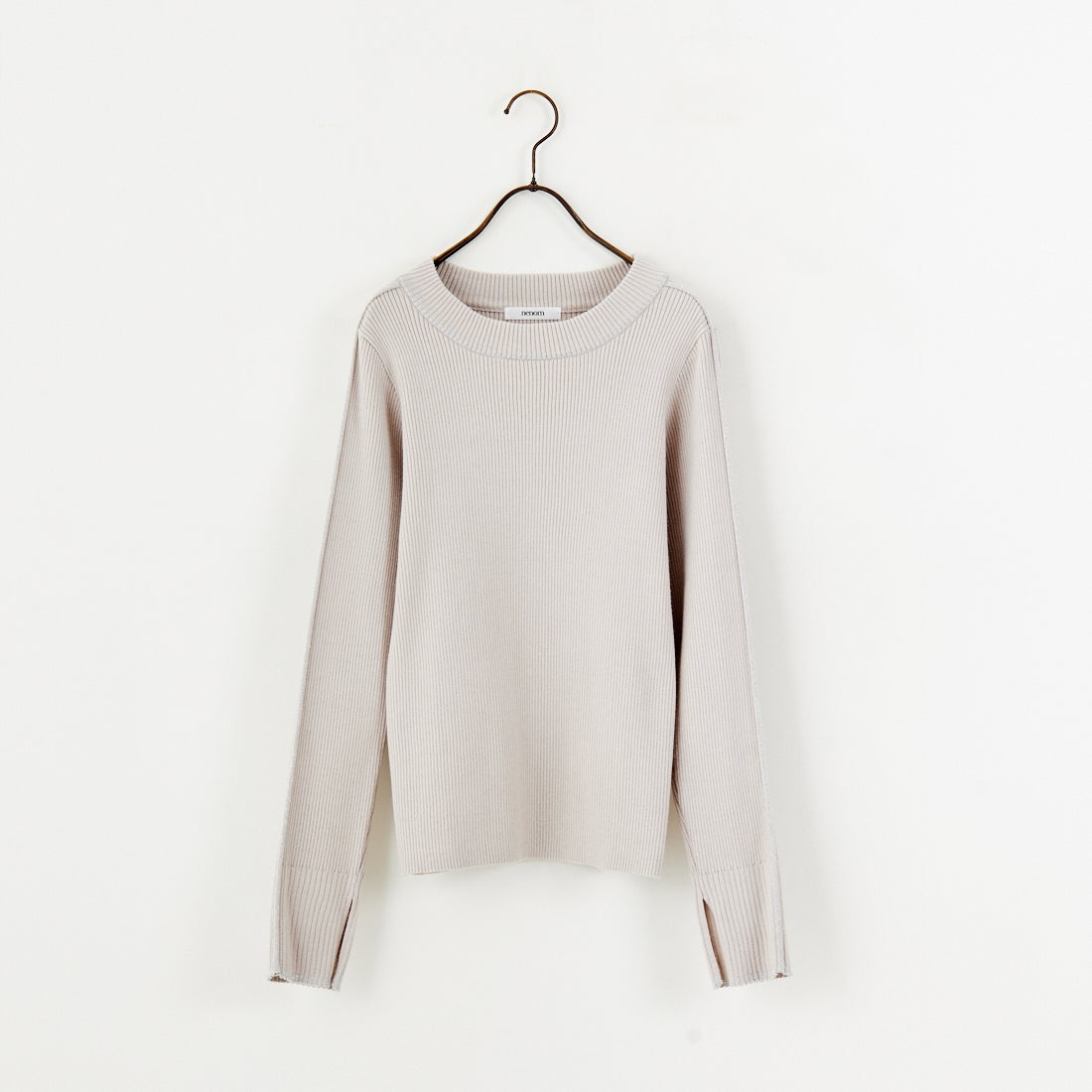 nenom [ネノム] ラメ配色ラインリブニット [NE24131024] 05 L.GRAY