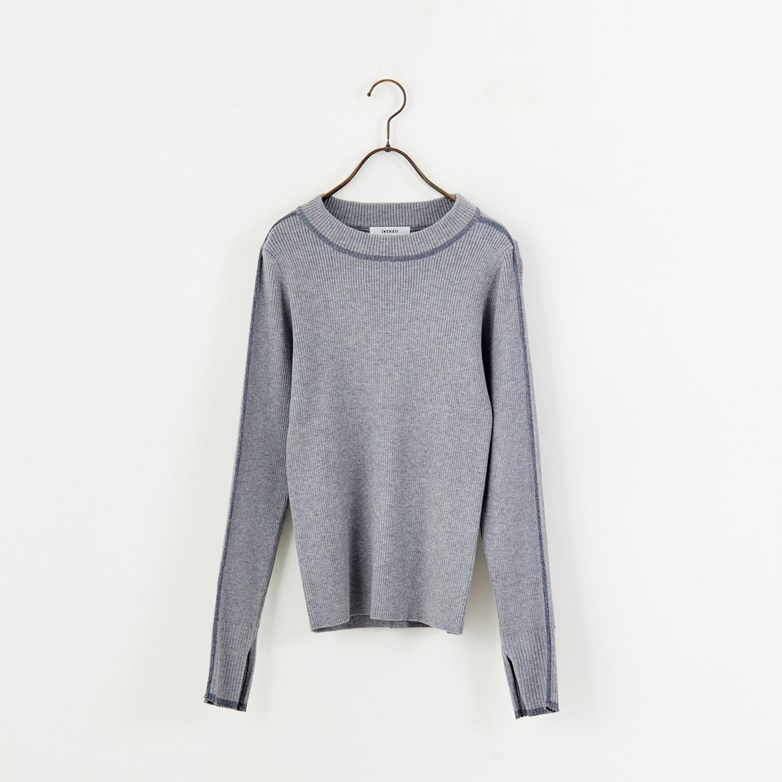 nenom [ネノム] ラメ配色ラインリブニット [NE24131024] 08 CHARCOA