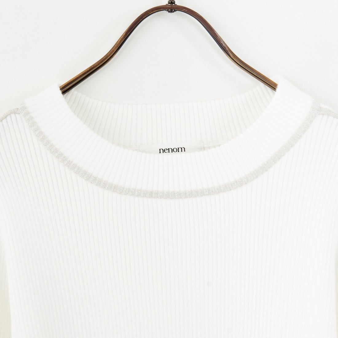 nenom [ネノム] ラメ配色ラインリブニット [NE24131024] 02 OFF