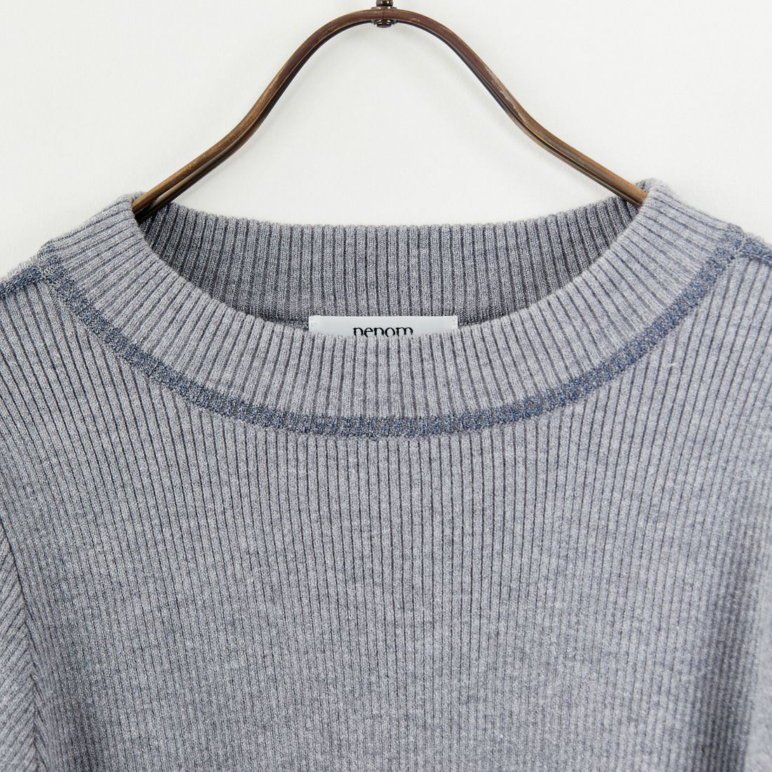 nenom [ネノム] ラメ配色ラインリブニット [NE24131024] 08 CHARCOA