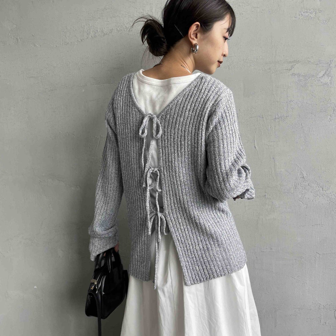 07 GRAY&&モデル身長：150cm 着用サイズ：F&&