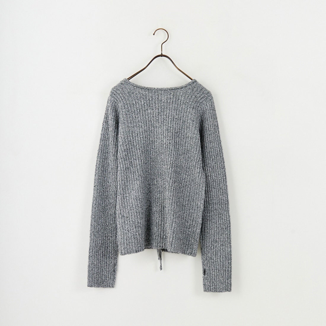 nenom [ネノム] 2WAY メランジリボンニットカーディガン [NE25131026] 09 BLACK