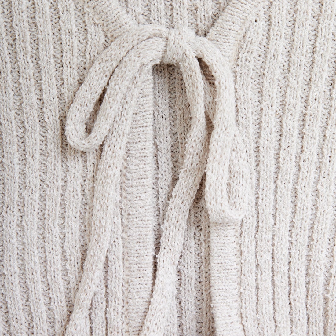 nenom [ネノム] 2WAY メランジリボンニットカーディガン [NE25131026] 23 GREIGE