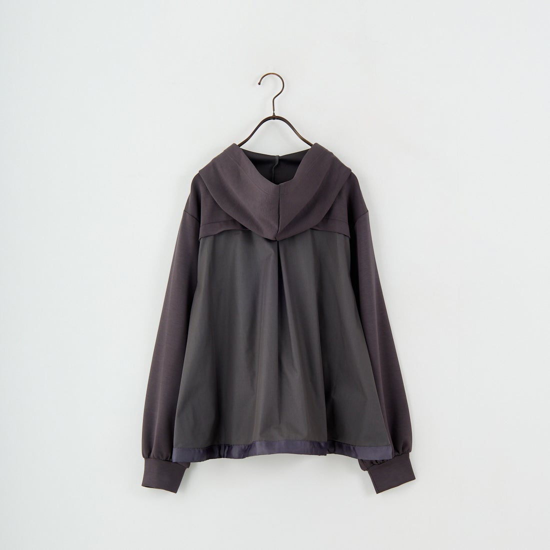 Jeans Factory Clothes [ジーンズファクトリークローズ] ボンディング異素材切替パーカー [21256053] 003 ﾁｬｺｰﾙ