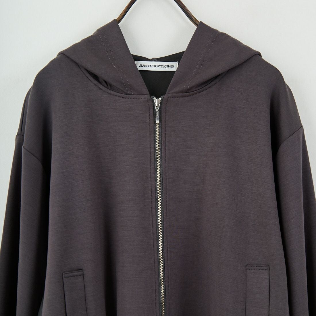 Jeans Factory Clothes [ジーンズファクトリークローズ] ボンディング異素材切替パーカー [21256053] 003 ﾁｬｺｰﾙ