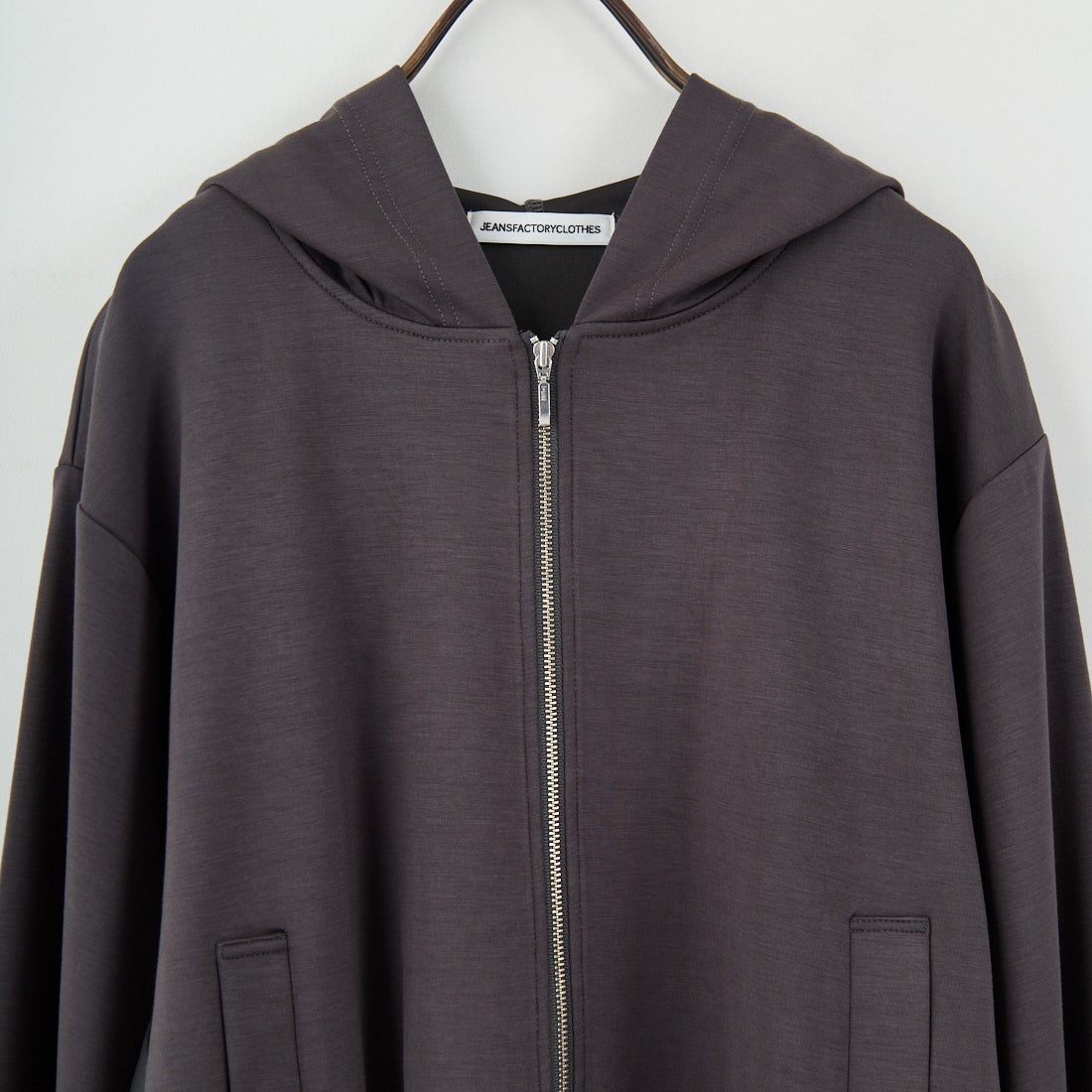 Jeans Factory Clothes [ジーンズファクトリークローズ] ボンディング異素材切替パーカー [21256053] 003 ﾁｬｺｰﾙ