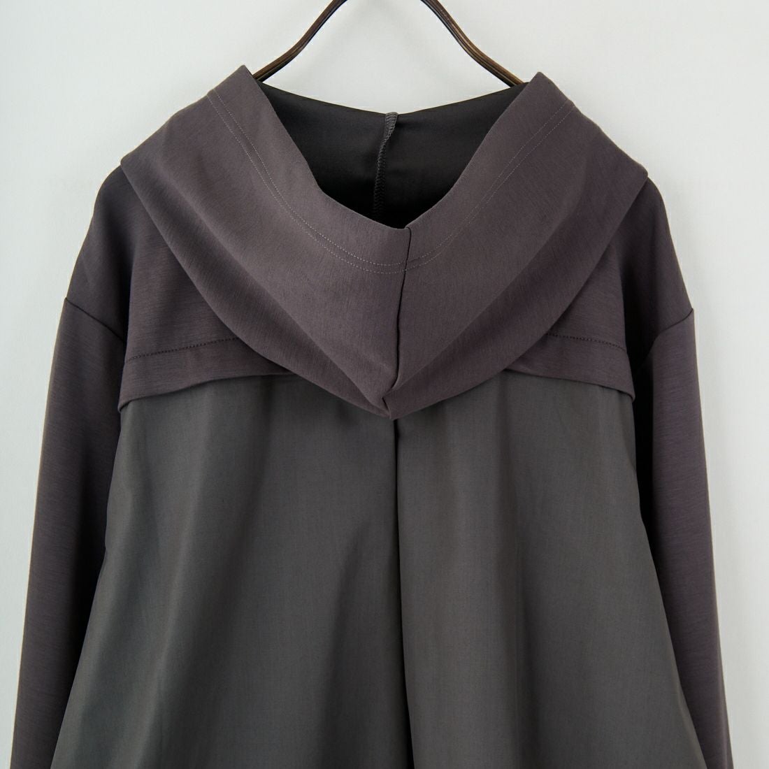 Jeans Factory Clothes [ジーンズファクトリークローズ] ボンディング異素材切替パーカー [21256053] 003 ﾁｬｺｰﾙ