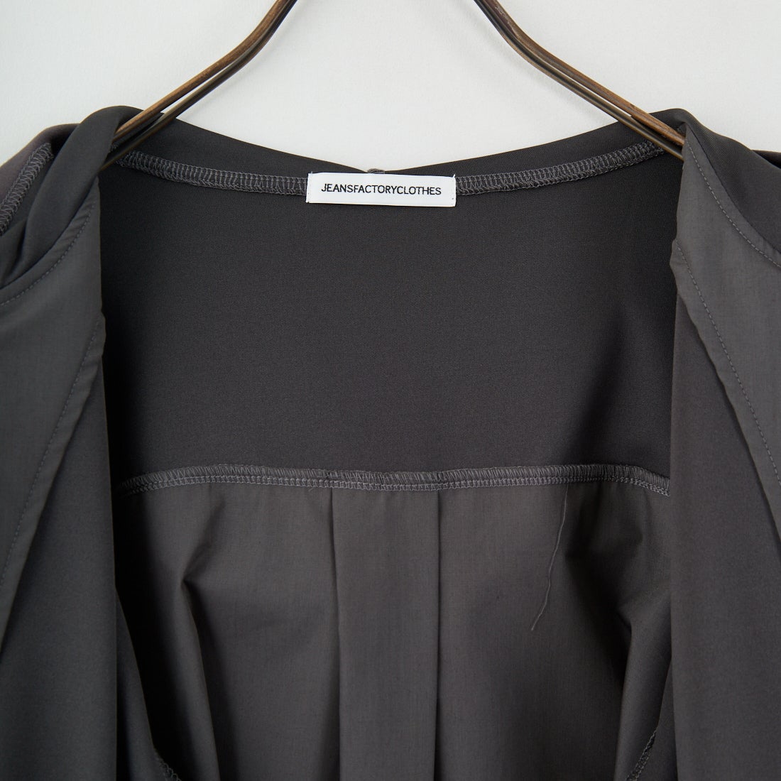 Jeans Factory Clothes [ジーンズファクトリークローズ] ボンディング異素材切替パーカー [21256053] 003 ﾁｬｺｰﾙ