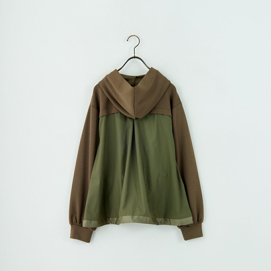 Jeans Factory Clothes [ジーンズファクトリークローズ] ボンディング異素材切替パーカー [21256053] 056 ｶｰｷ