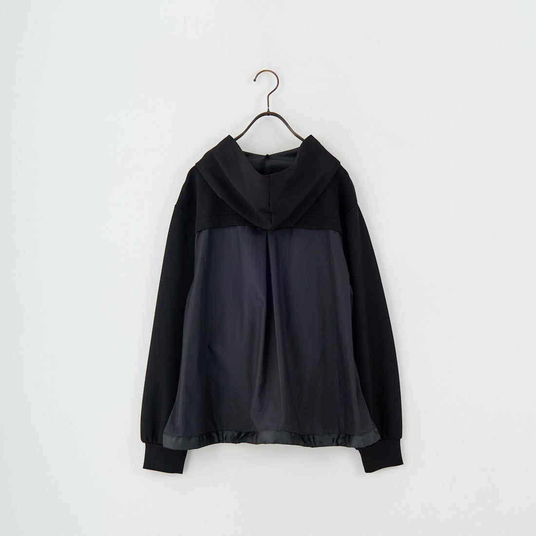 Jeans Factory Clothes [ジーンズファクトリークローズ] ボンディング異素材切替パーカー [21256053] 004 ﾌﾞﾗｯｸ