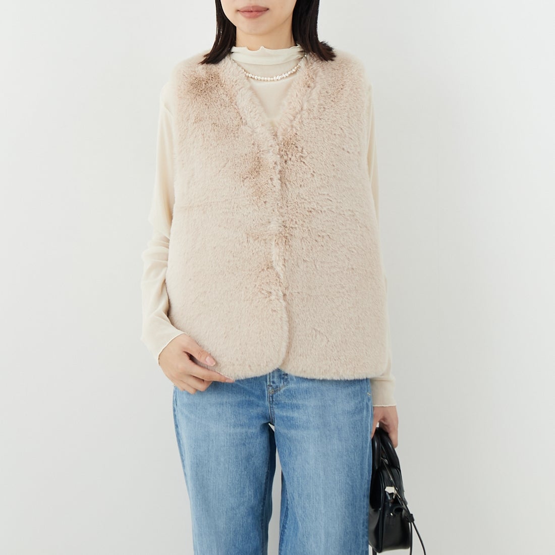 153 ﾍﾞｰｼﾞｭ&&モデル身長：162cm 着用サイズ：F&&