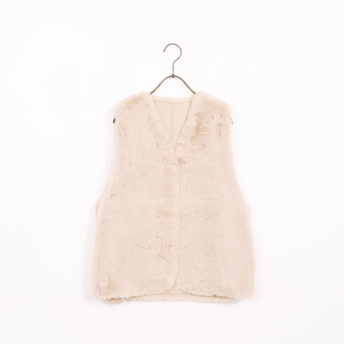 Jeans Factory Clothes [ジーンズファクトリークローズ] エコファーベスト [330021] 153 ﾍﾞｰｼﾞｭ