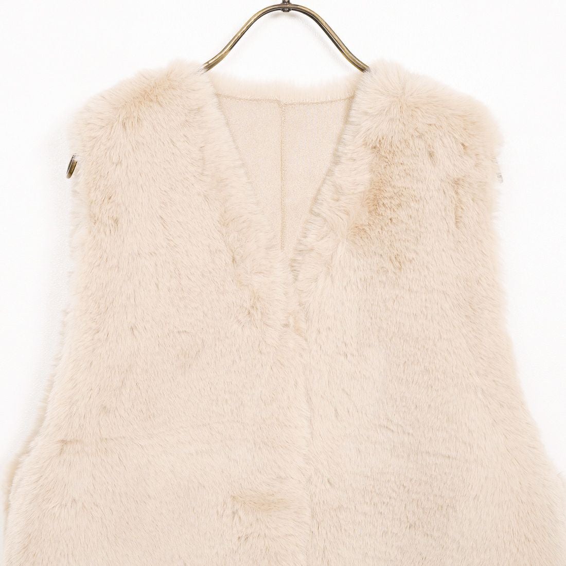 Jeans Factory Clothes [ジーンズファクトリークローズ] エコファーベスト [330021] 153 ﾍﾞｰｼﾞｭ